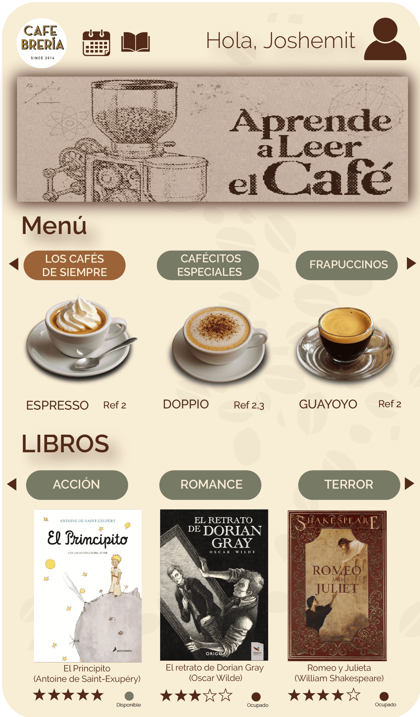 Café Brería UI